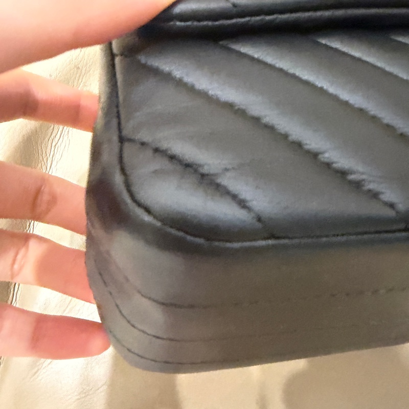 全配❤️ #香奈兒 #cf20 #mini #soblack #全黑 V紋 山形紋-38