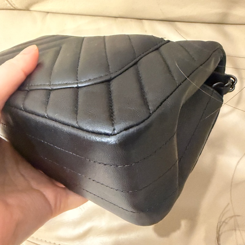 全配❤️ #香奈兒 #cf20 #mini #soblack #全黑 V紋 山形紋-42