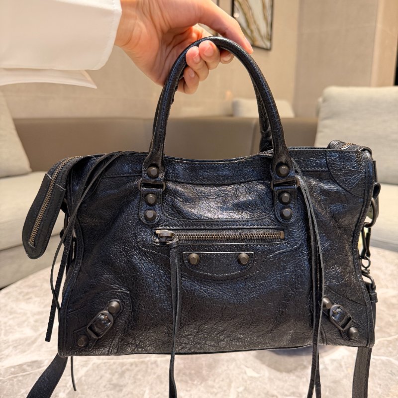 BALENCIAGA 巴黎世家 Classic City 機車包|黑色|羊皮|可手提/斜背-5