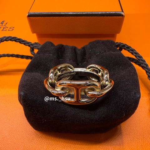 Hermes 97.98新閒置 Regate 90仿銅色絲巾環