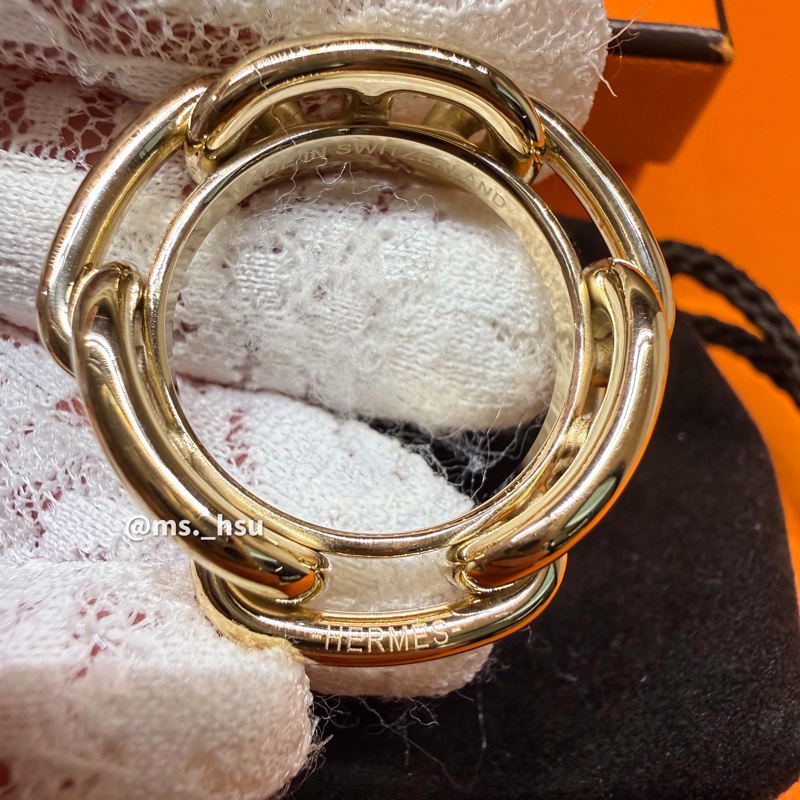Hermes 97.98新閒置 Regate 90絲巾環-1