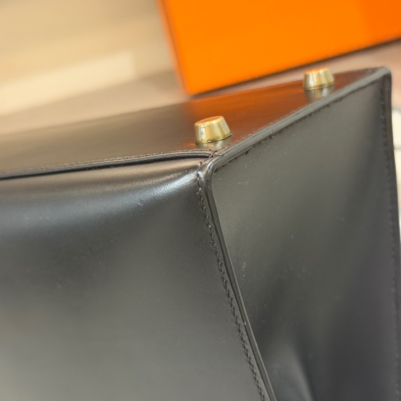 原廠鑰匙鎖肩帶齊全❤️ #愛馬仕 #kelly28 #黑金 #box皮 #中古款-58