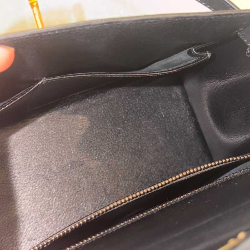 原廠鑰匙鎖肩帶齊全❤️ #愛馬仕 #kelly28 #黑金 #box皮 #中古款-75