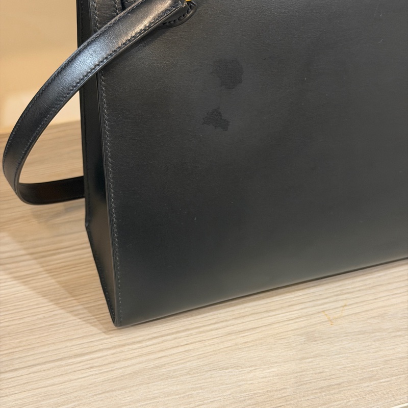 原廠鑰匙鎖肩帶齊全❤️ #愛馬仕 #kelly28 #黑金 #box皮 #中古款-96