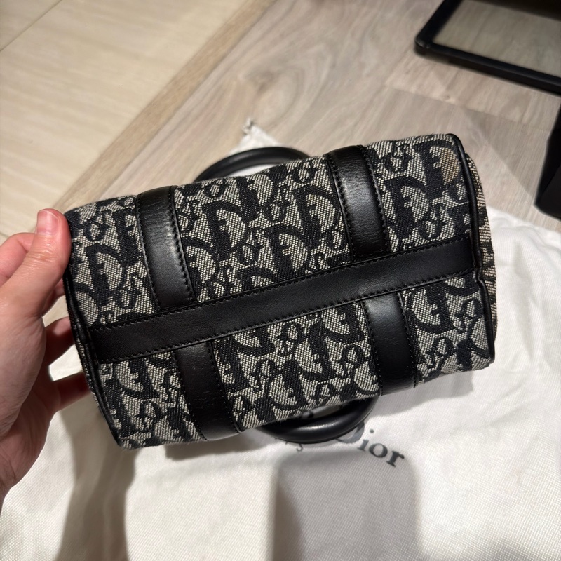 Dior 老花 緹花布 波士頓包 Vintage-7