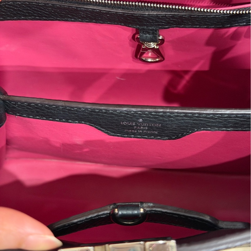 晶片款🈶稀有皮證❤️ #lv #capucines #卡普辛bb #蟒蛇皮 #黑銀-22