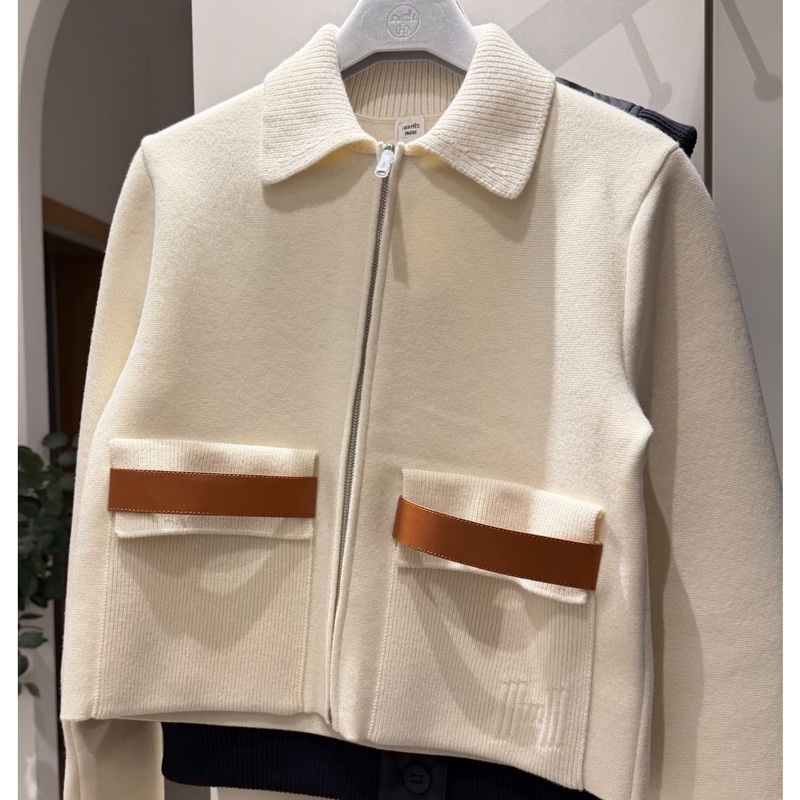 Hermes 2026春夏爆款白色針織外套 36碼-0