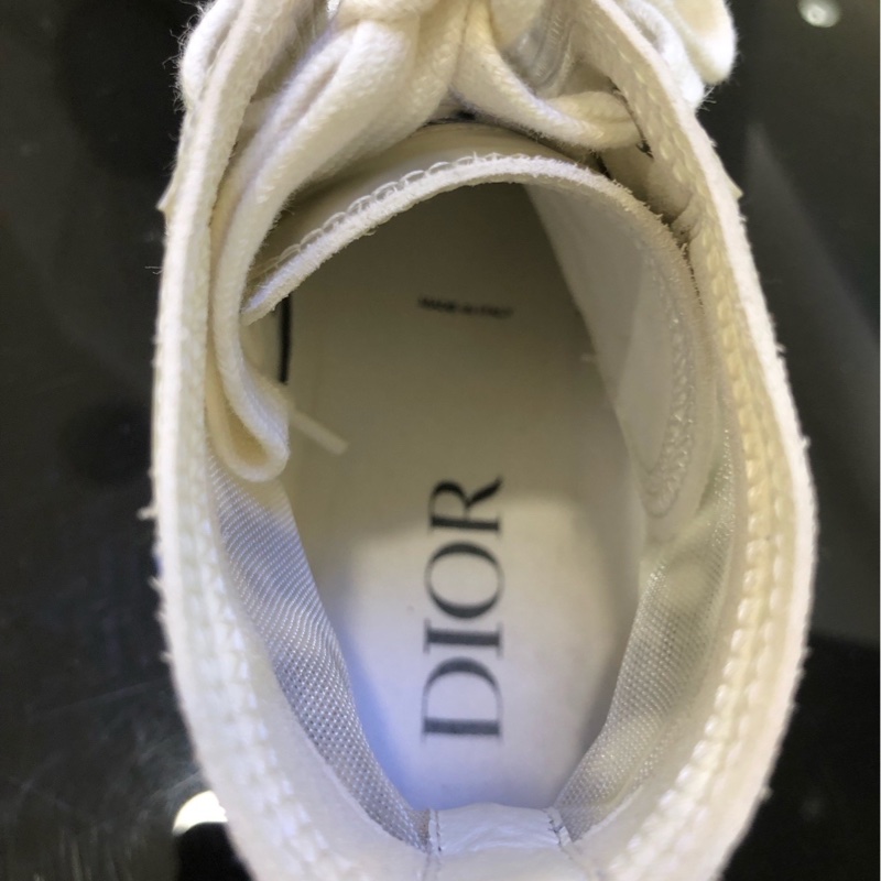 Dior 迪奧b23老花滿印 灰白高幫球鞋 38碼。-5