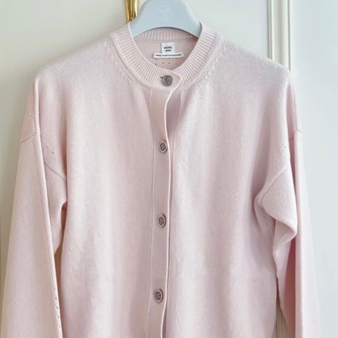 Hermes 2026春夏款 粉色針織外套