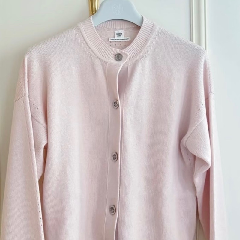 Hermes 2026春夏款 粉色針織外套-0