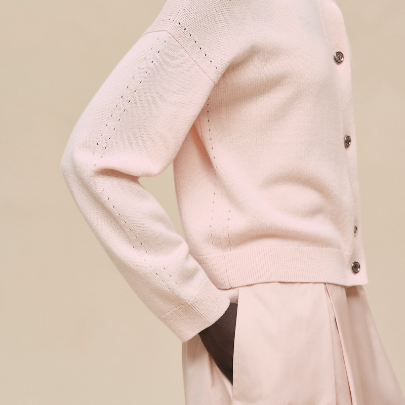 Hermes 2026春夏款 粉色針織外套-2