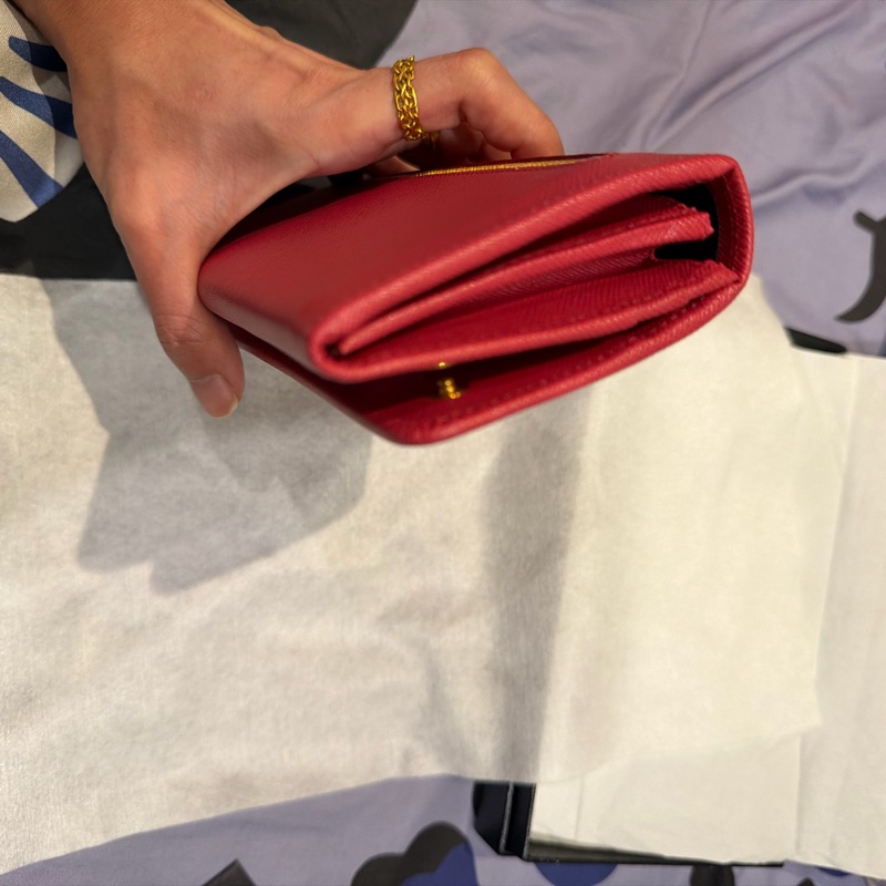 Prada桃色 長夾-7