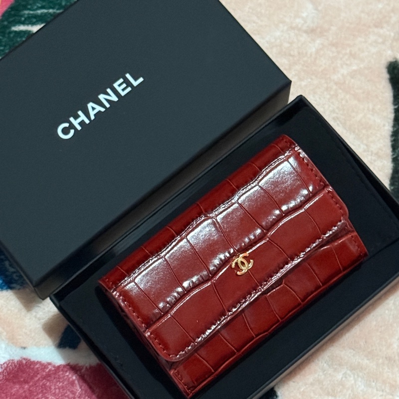 Chanel 26S Card Holder 鱷魚壓紋牛皮卡包-0