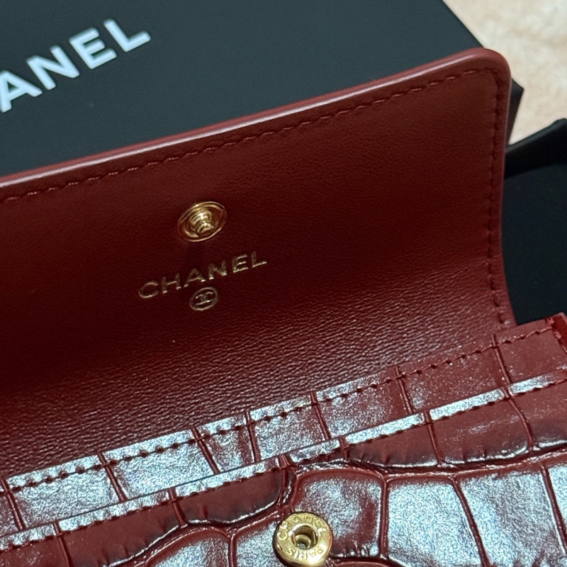 Chanel 26S Card Holder 鱷魚壓紋牛皮卡包-2