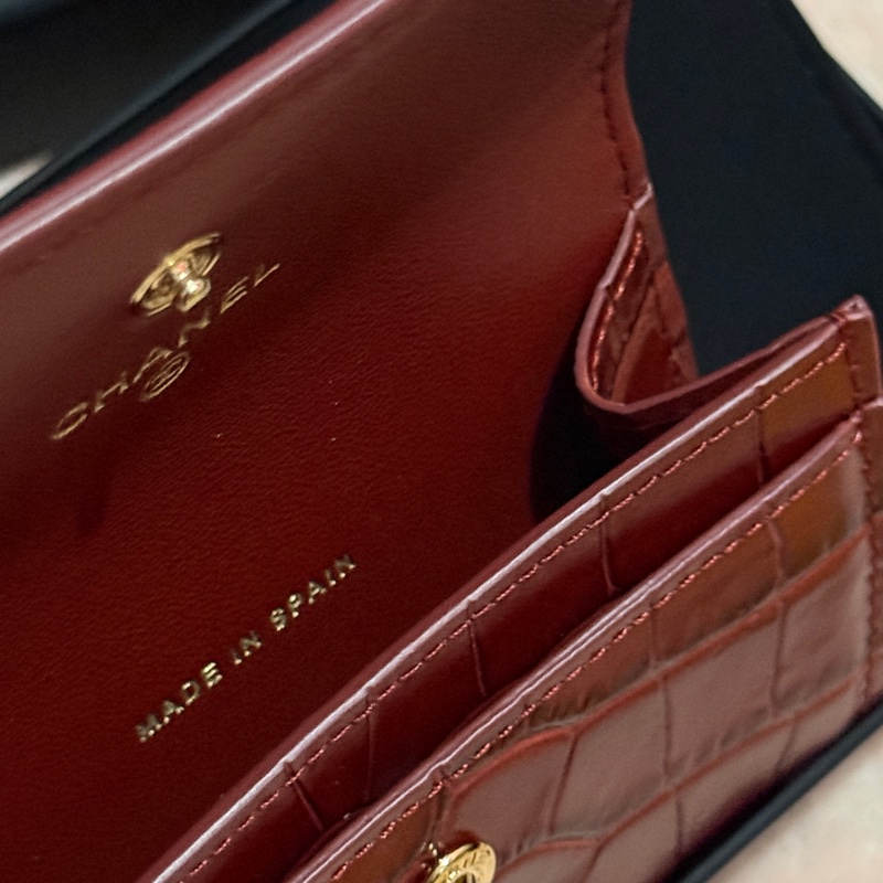 Chanel 26S Card Holder 鱷魚壓紋牛皮卡包-3