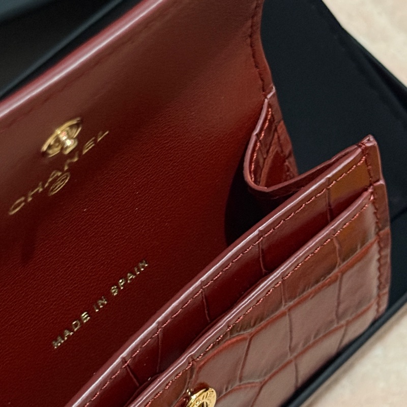 Chanel 26S Card Holder 鱷魚壓紋牛皮卡包-4