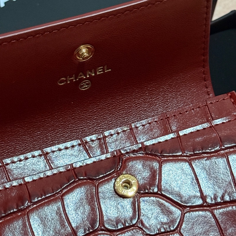 Chanel 26S Card Holder 鱷魚壓紋牛皮卡包-9