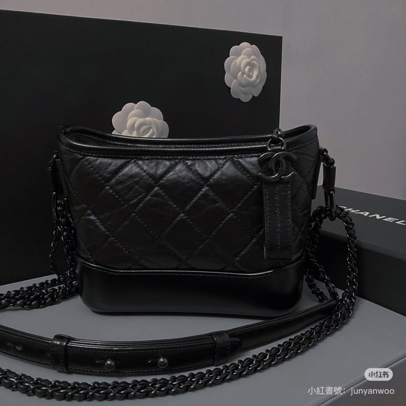全配🈶購證❤️ #香奈兒 #流浪包 #小號 #soblack #全黑-2