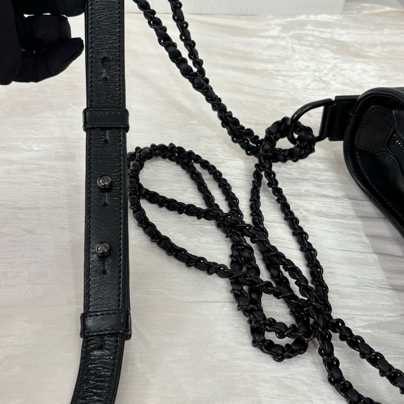 全配🈶購證❤️ #香奈兒 #流浪包 #小號 #soblack #全黑-15