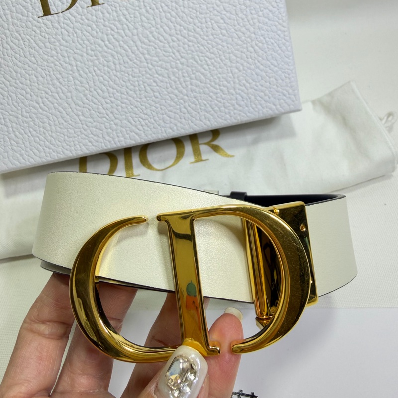 美兔銘燕/Dior 蒙田雙面皮帶 黑/白-1