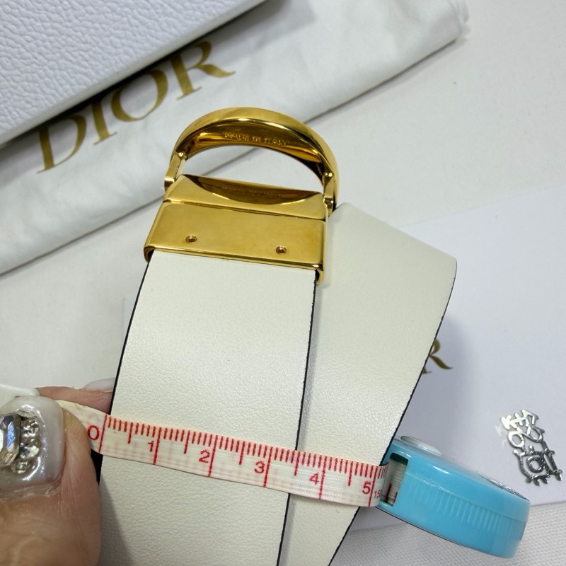 美兔銘燕/Dior 蒙田雙面皮帶 黑/白-12