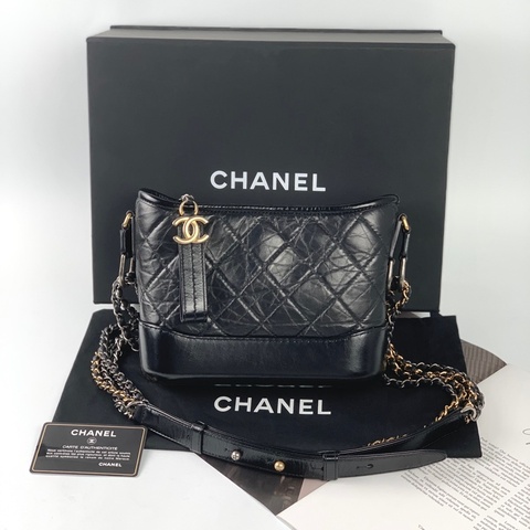 Chanel流浪包小號黑金 配件齊全❤️