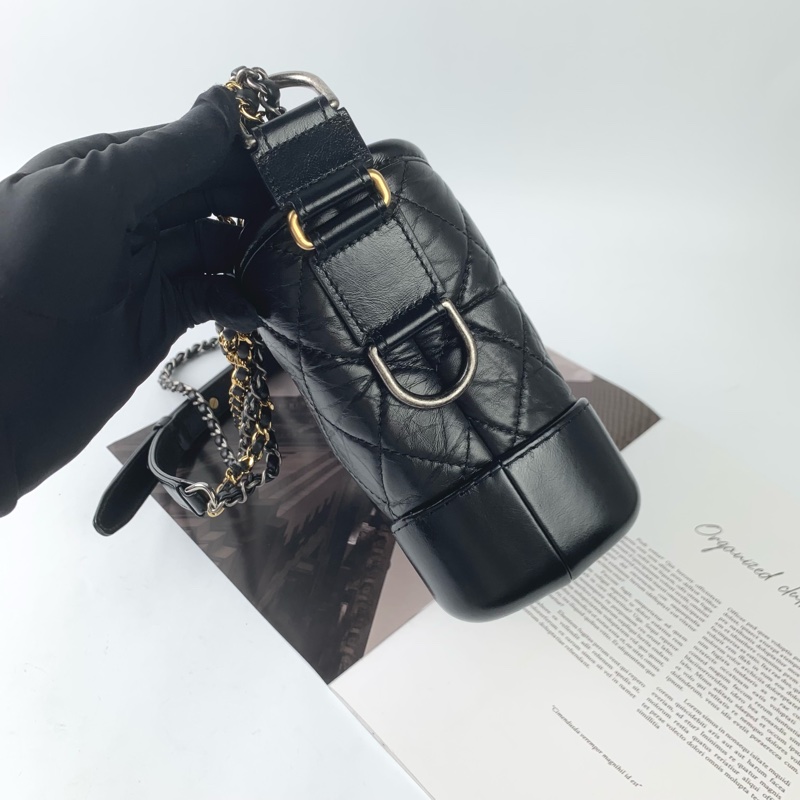 Chanel流浪包小號黑金 配件齊全❤️-5