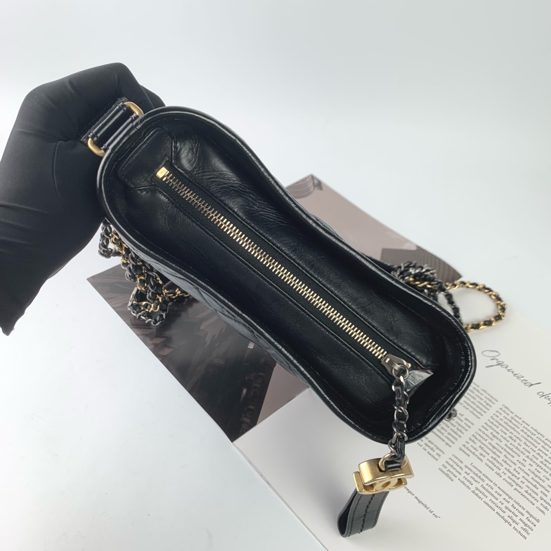 Chanel流浪包小號黑金 配件齊全❤️-7