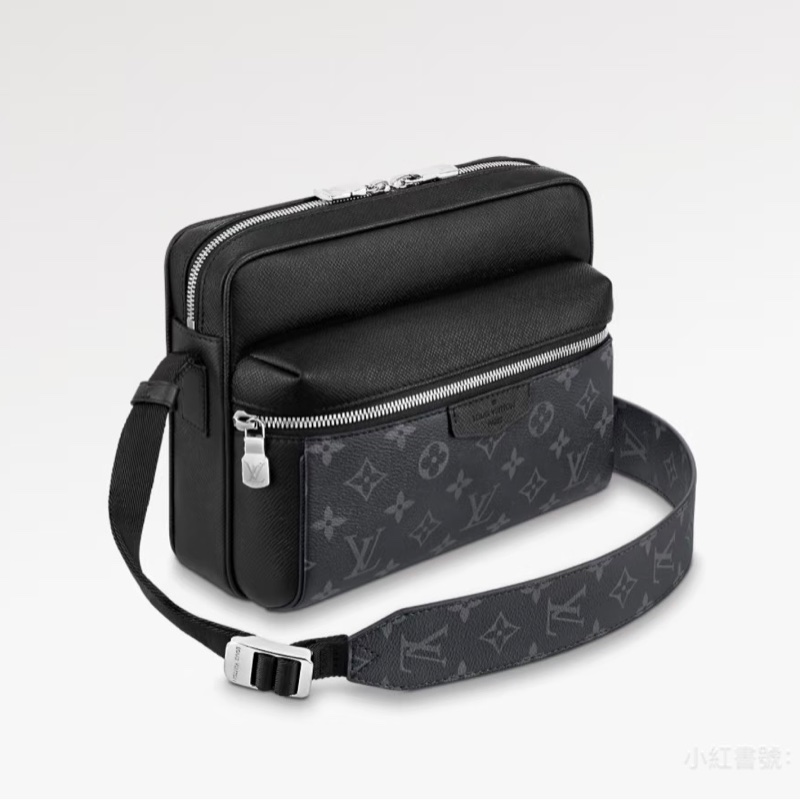 路易威登黑武士 Lv Outdoor Messenger Bag雙拉鍊郵差包 M30233-4