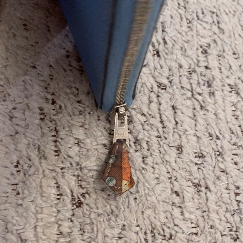 超值 愛馬仕 Hermès Silk’In 長夾 淡藍色|外素雅內裡絲巾超美-4