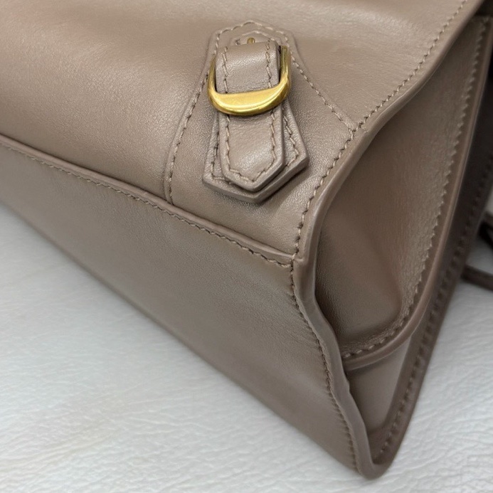 【閒置品】Balenciaga 巴黎世家 奶茶色Neo機車小號附肩背帶-9