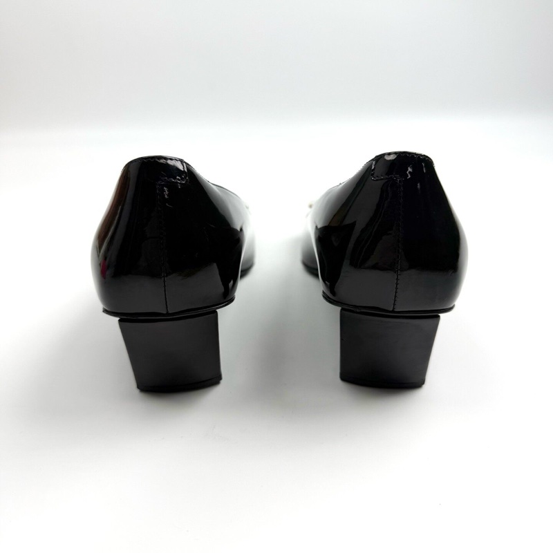 99新Roger Vivier 華倫天奴 rv/黑色方扣高跟鞋/36碼/ 無附件-2
