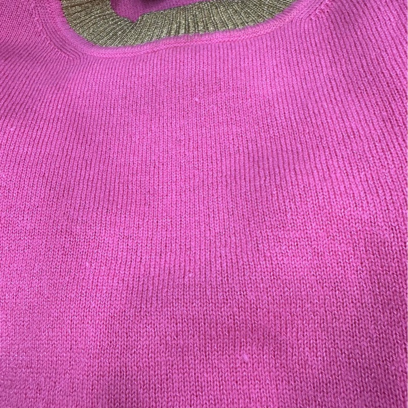 Gucci玫紅色金邊薄針織 XS碼-2