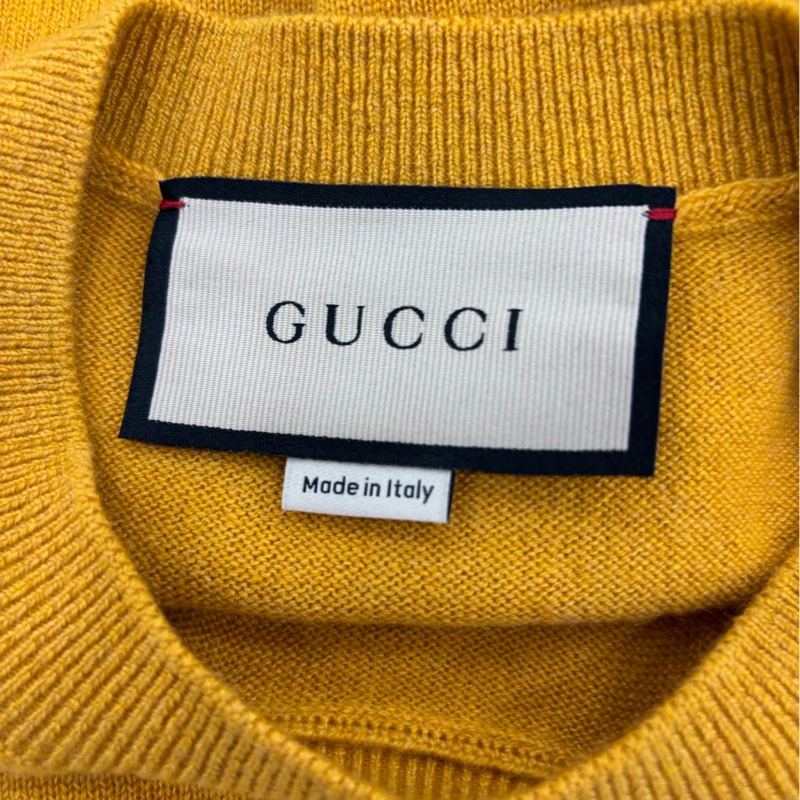 Gucci 橘色圓領針織衫，布料100%山羊絨 S碼-3