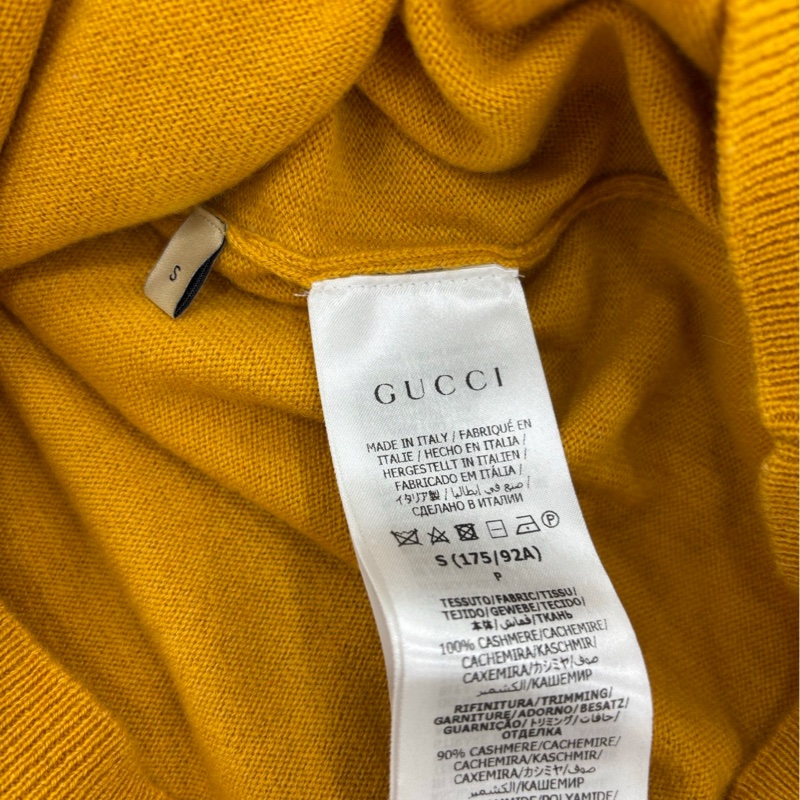 Gucci 橘色圓領針織衫，布料100%山羊絨 S碼-4