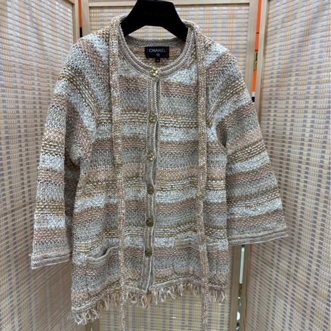 CHANEL 香奈兒 希臘系列編織流蘇外套 34碼