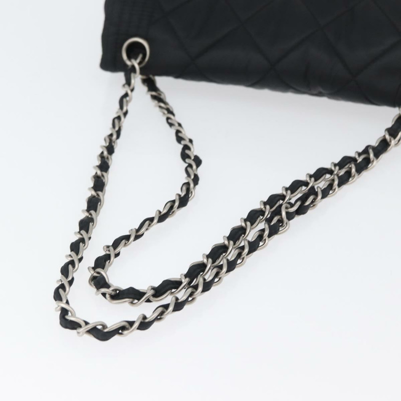 【日本直送】香奈兒運動系列絎縫鏈條包 尼龍材質 黑色 銀色 CC 標誌 正品 173007SAV-6