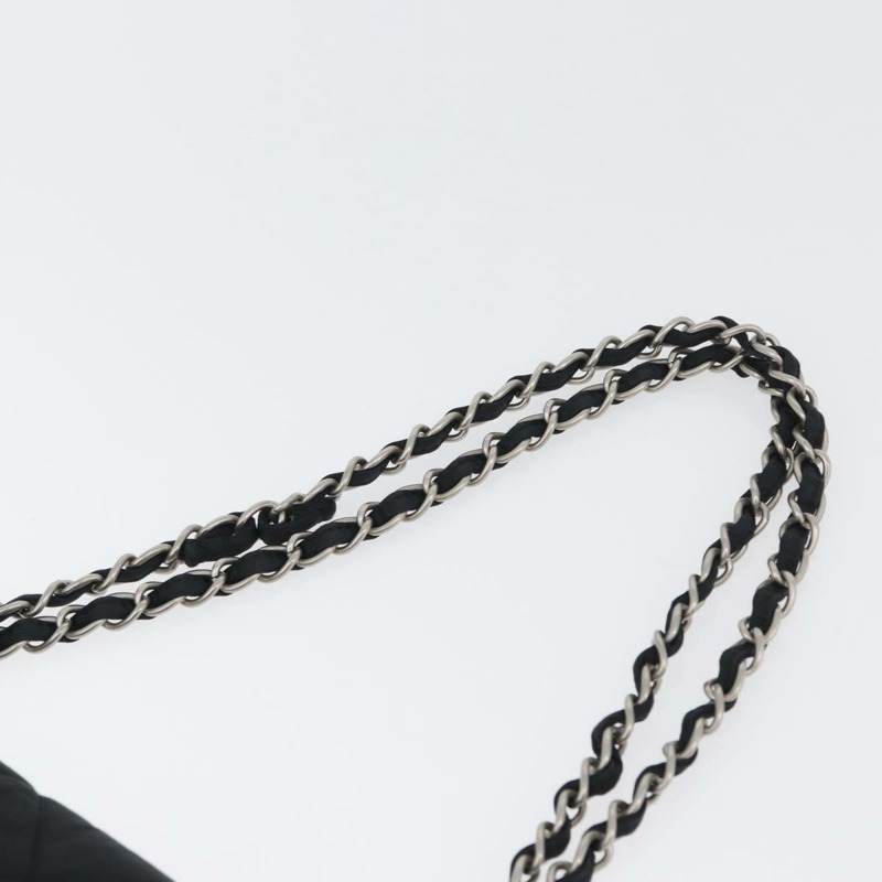 【日本直送】香奈兒運動系列絎縫鏈條包 尼龍材質 黑色 銀色 CC 標誌 正品 173007SAV-13