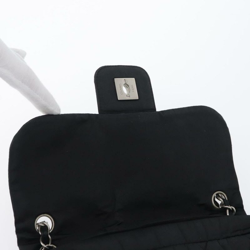 【日本直送】香奈兒運動系列絎縫鏈條包 尼龍材質 黑色 銀色 CC 標誌 正品 173007SAV-19