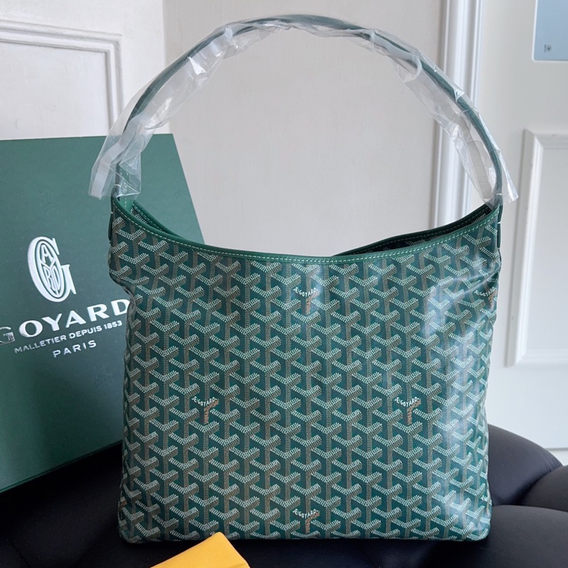 【全新閒置品】goyard 綠色老花hobo單肩包 子母袋-1