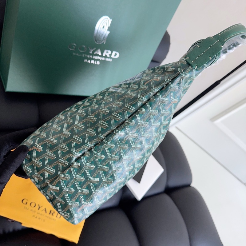 【全新閒置品】goyard 綠色老花hobo單肩包 子母袋-5