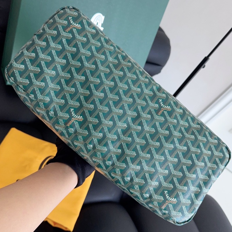 【全新閒置品】goyard 綠色老花hobo單肩包 子母袋-6