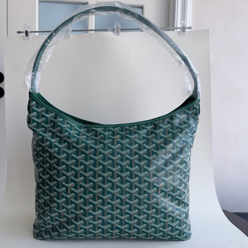 【全新閒置品】goyard 綠色老花hobo單肩包 子母袋-9