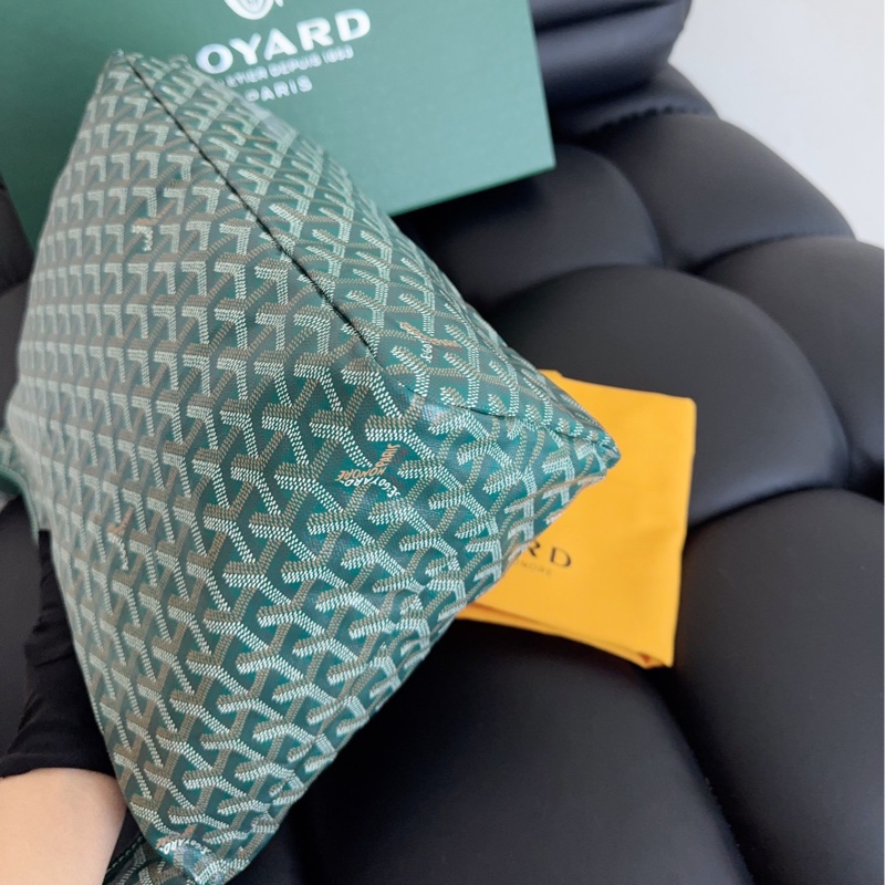 【全新閒置品】goyard 綠色老花hobo單肩包 子母袋-13