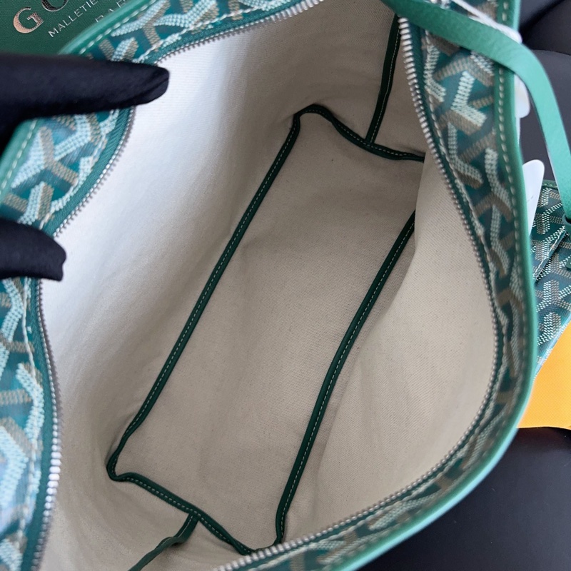 【全新閒置品】goyard 綠色老花hobo單肩包 子母袋-14