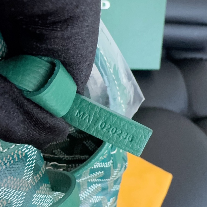 【全新閒置品】goyard 綠色老花hobo單肩包 子母袋-15