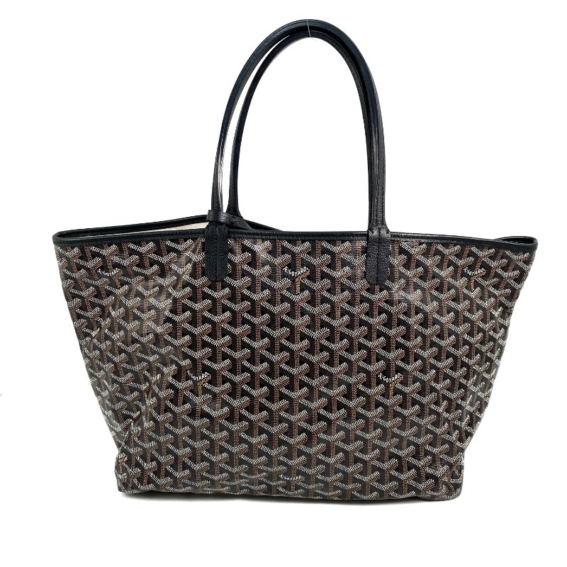 △ Goyard 高雅德 Black Coated Canvas Saint Louis PM Tote Bag 黑色塗層帆布托特袋 - 267003842-1