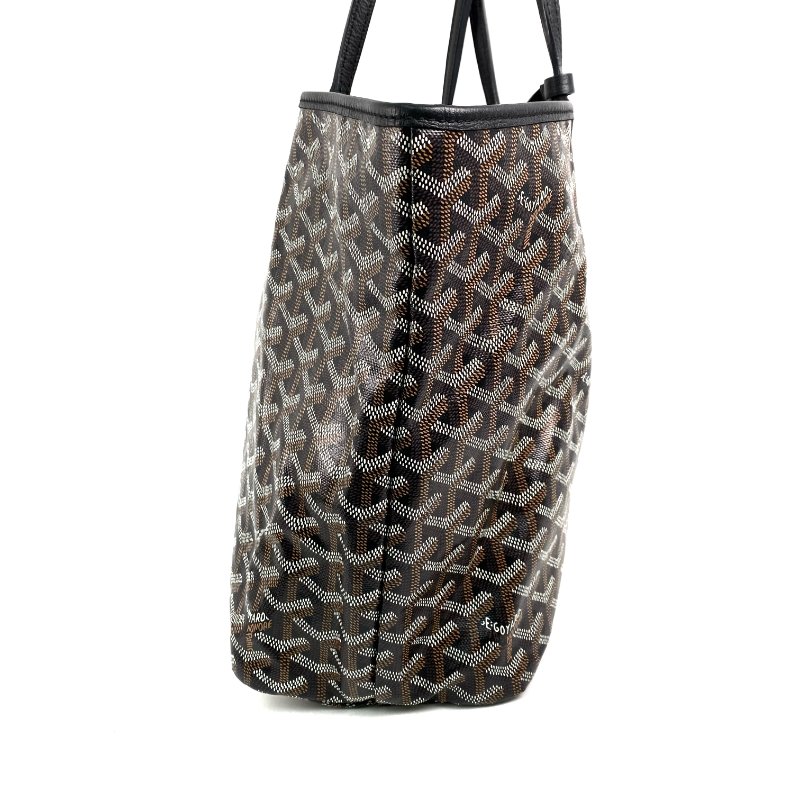 △ Goyard 高雅德 Black Coated Canvas Saint Louis PM Tote Bag 黑色塗層帆布托特袋 - 267003842-4