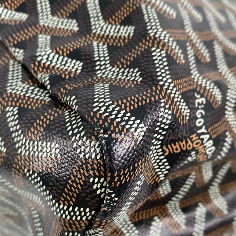 △ Goyard 高雅德 Black Coated Canvas Saint Louis PM Tote Bag 黑色塗層帆布托特袋 - 267003842-5