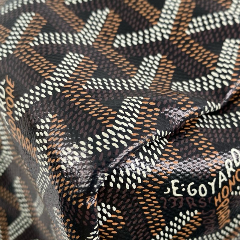 △ Goyard 高雅德 Black Coated Canvas Saint Louis PM Tote Bag 黑色塗層帆布托特袋 - 267003842-6